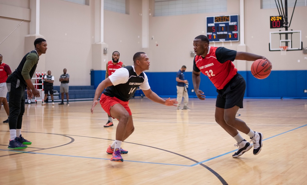 3-on-3 basketball tournament at Camp Lemonnier