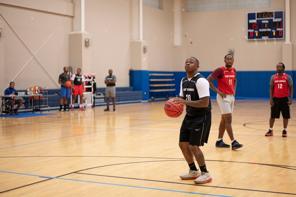 3-on-3 basketball tournament at Camp Lemonnier