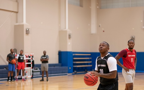 3-on-3 basketball tournament at Camp Lemonnier
