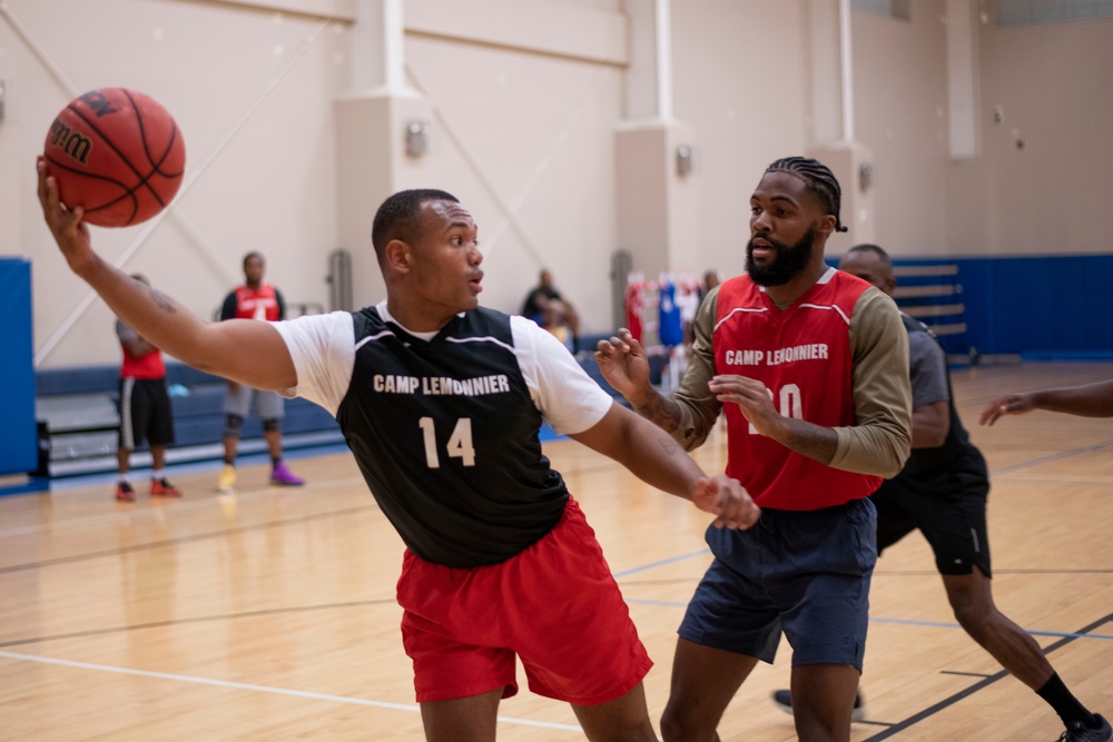 3-on-3 basketball tournament at Camp Lemonnier