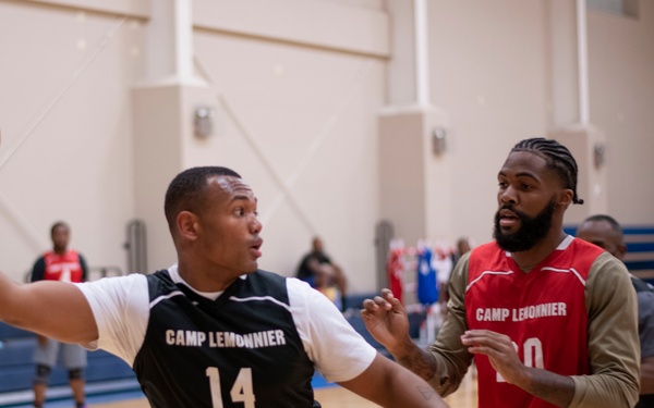 3-on-3 basketball tournament at Camp Lemonnier