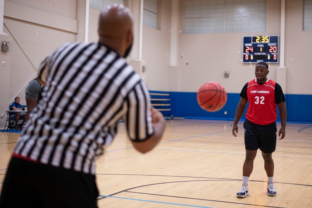 3-on-3 basketball tournament at Camp Lemonnier