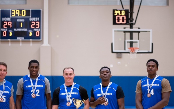 3-on-3 basketball tournament at Camp Lemonnier