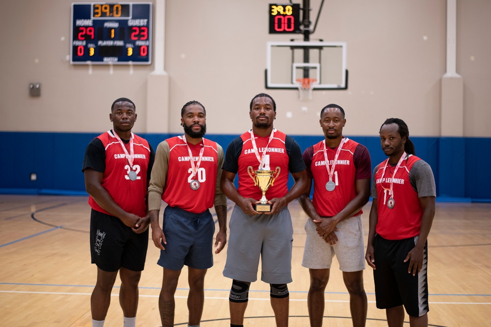 3-on-3 basketball tournament at Camp Lemonnier