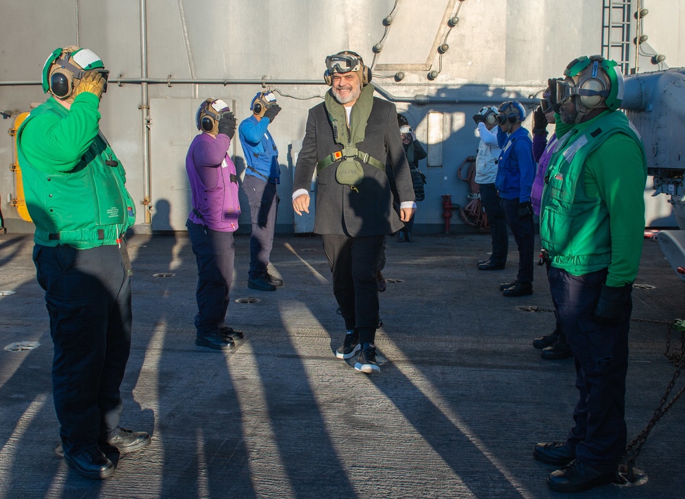 The Harry S. Truman Carrier Strike Group is on a scheduled deployment in the U.S. Sixth Fleet area of operations in support of naval operations to maintain maritime stability and security.