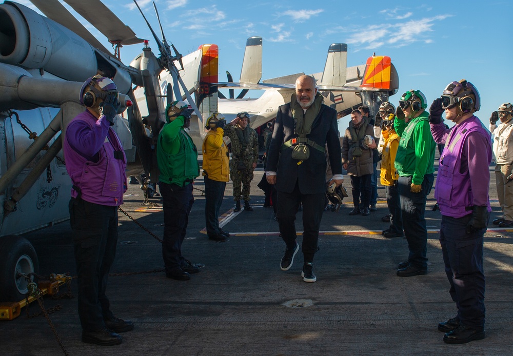 The Harry S. Truman Carrier Strike Group is on a scheduled deployment in the U.S. Sixth Fleet area of operations in support of naval operations to maintain maritime stability and security.