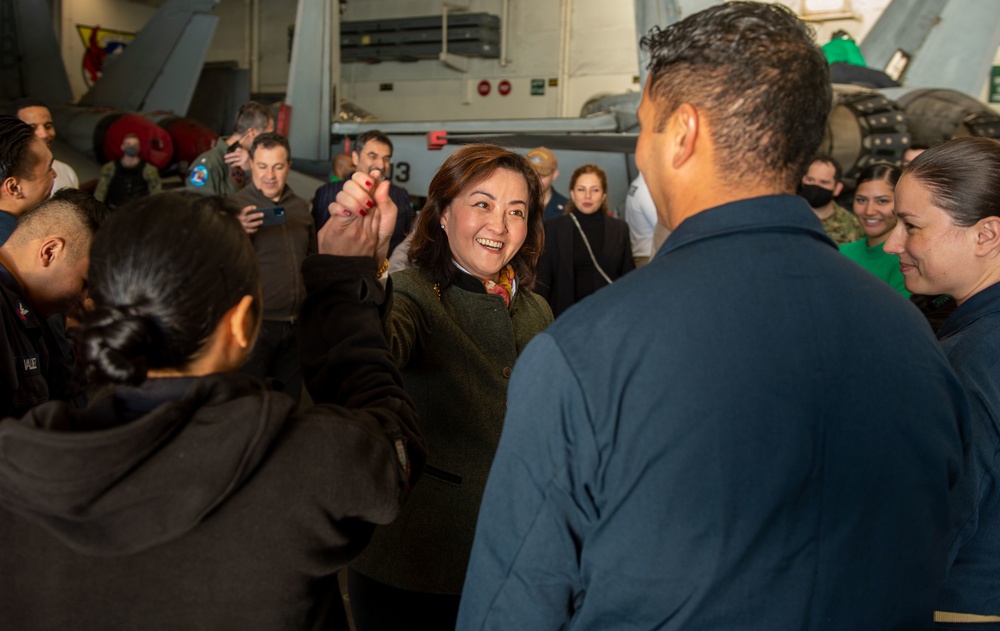 The Harry S. Truman Carrier Strike Group is on a scheduled deployment in the U.S. Sixth Fleet area of operations in support of naval operations to maintain maritime stability and security.