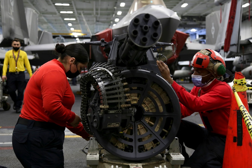 Abraham Lincoln Sailors conduct maintenance