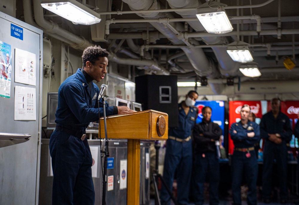 The Harry S. Truman Carrier Strike Group is on a scheduled deployment in the U.S. Sixth Fleet area of operations in support of naval operations to maintain maritime stability and security.