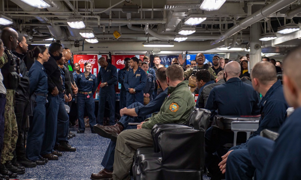 The Harry S. Truman Carrier Strike Group is on a scheduled deployment in the U.S. Sixth Fleet area of operations in support of naval operations to maintain maritime stability and security.