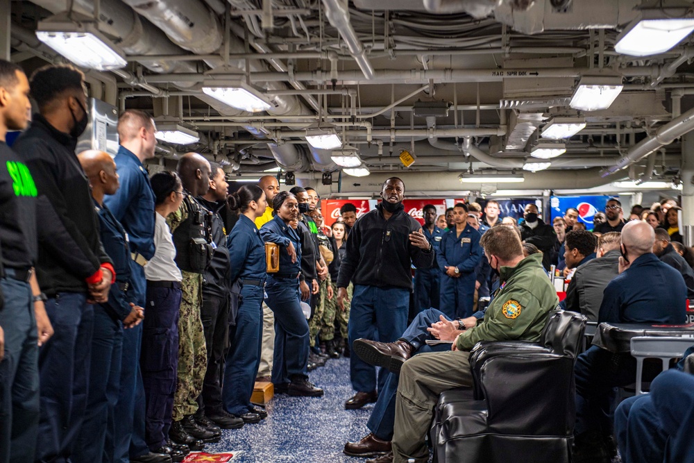 The Harry S. Truman Carrier Strike Group is on a scheduled deployment in the U.S. Sixth Fleet area of operations in support of naval operations to maintain maritime stability and security.