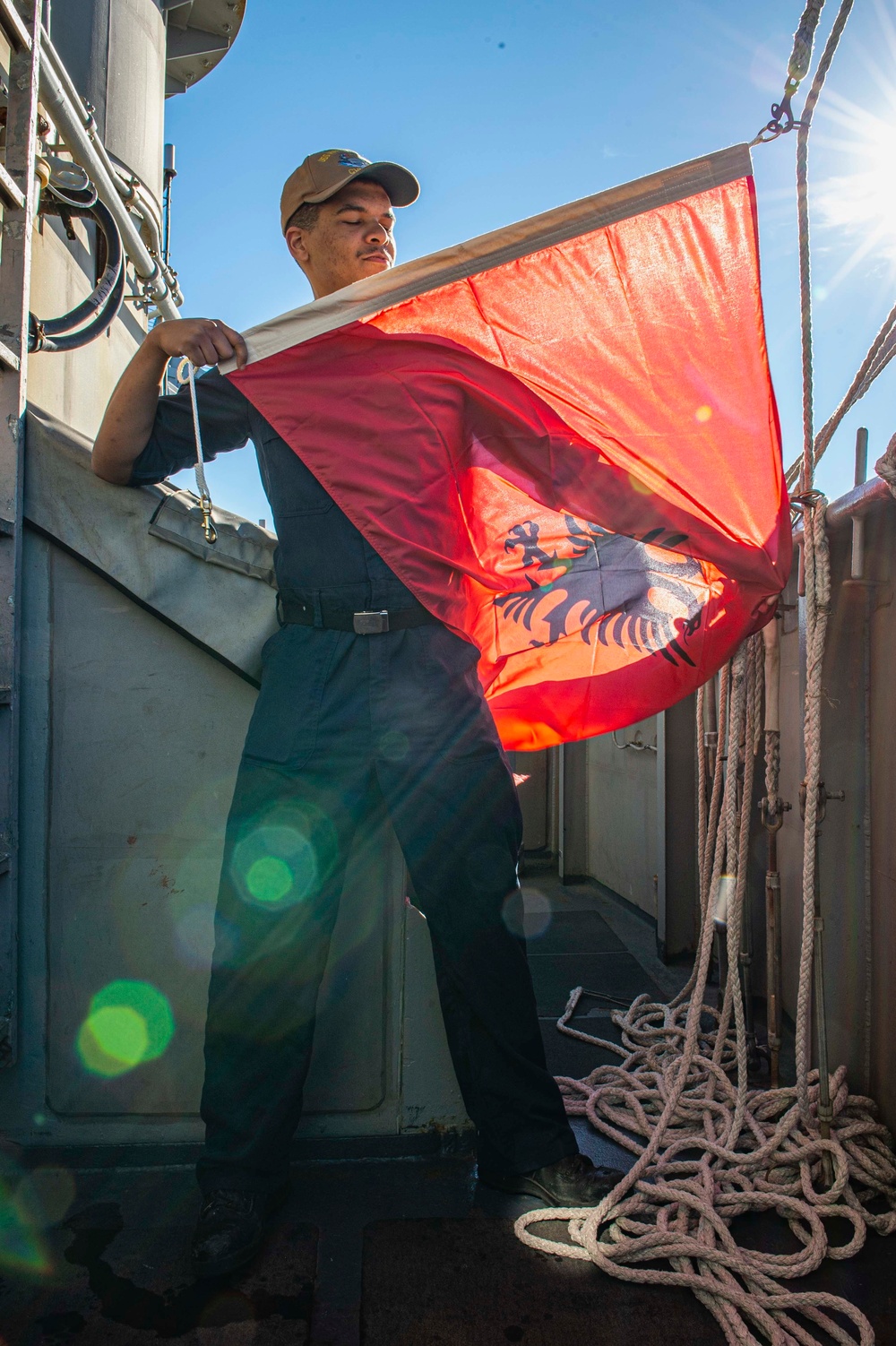 The Harry S. Truman Carrier Strike Group is on a scheduled deployment in the U.S. Sixth Fleet area of operations in support of naval operations to maintain maritime stability and security.