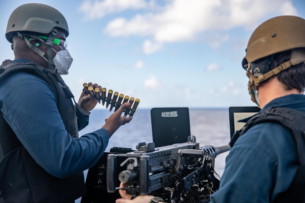 USS Milwaukee Holds .50-Caliber Gun Shoot