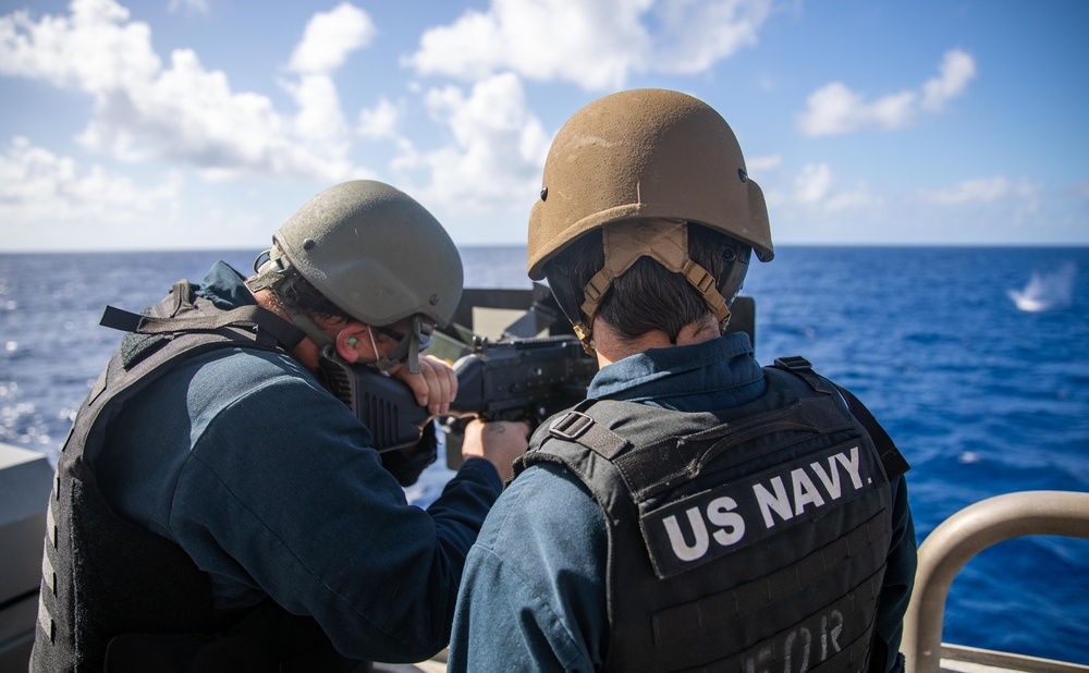 USS Milwaukee Holds .50-Caliber Gun Shoot