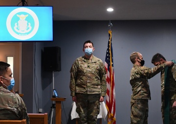 Wing chaplains pass the stole