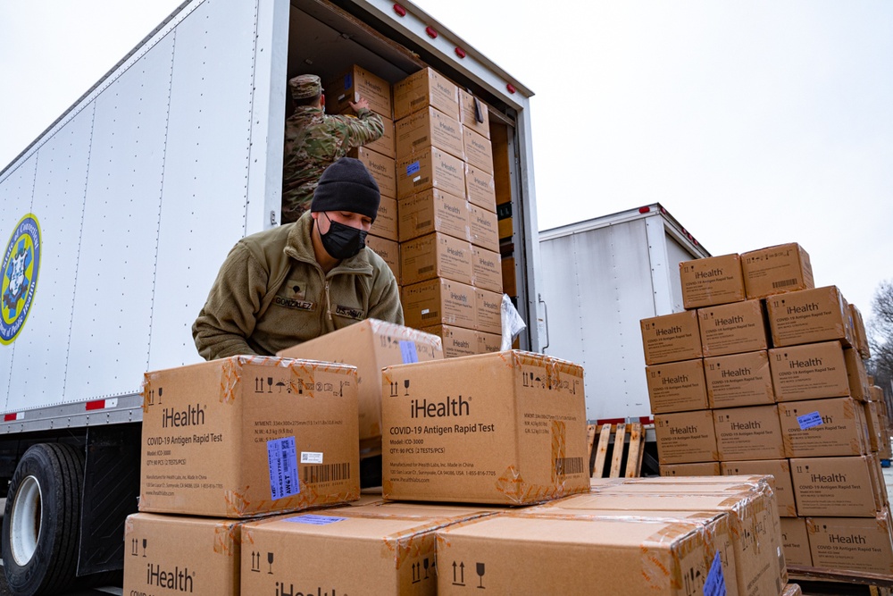 Connecticut's Home Team distribute test kits and masks to stop the spread.
