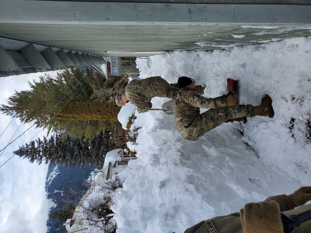 Guard members help community following record-breaking snow fall