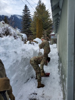 Guard members help community following record-breaking snow fall