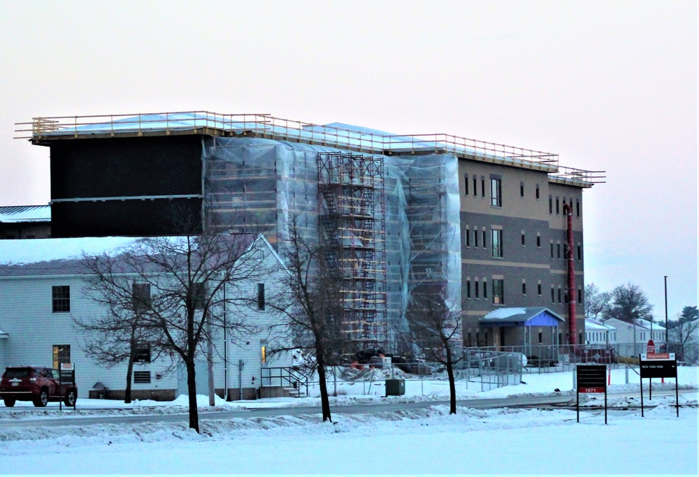 Contractor continues to make progress on new Fort McCoy barracks despite winter’s grip