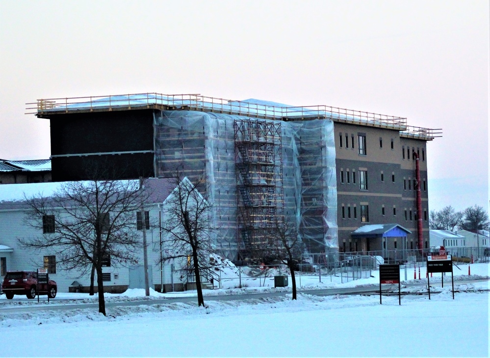 Contractor continues to make progress on new Fort McCoy barracks despite winter’s grip