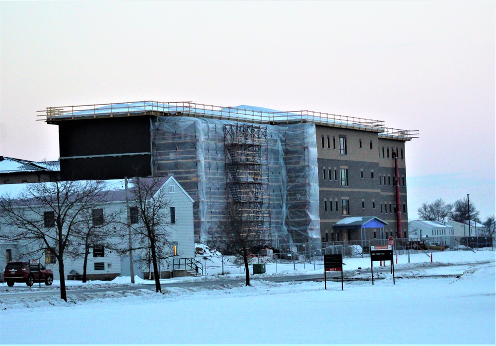 Contractor continues to make progress on new Fort McCoy barracks despite winter’s grip