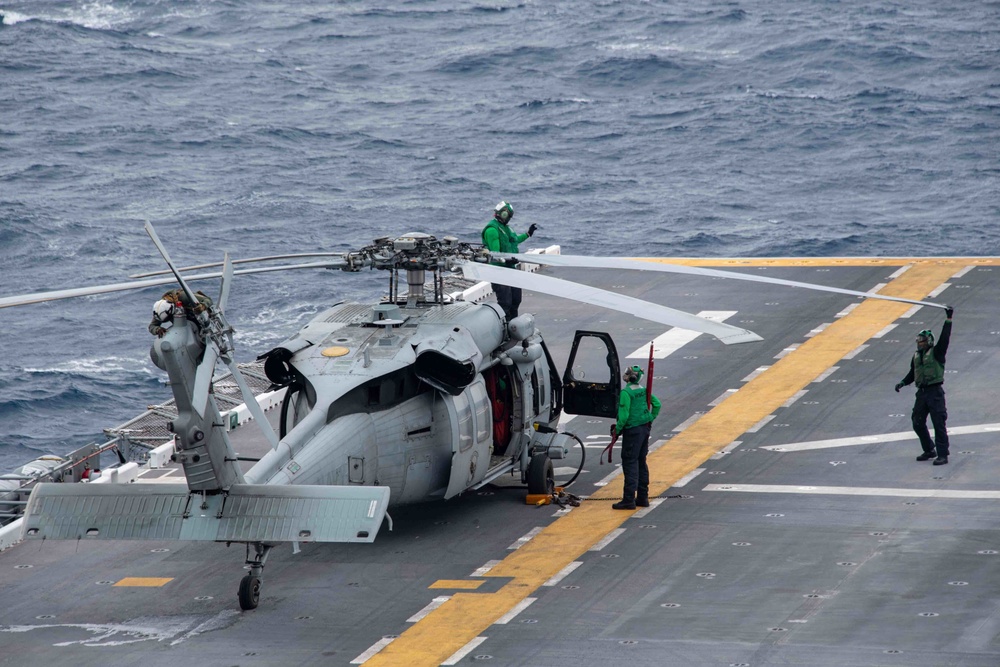 USS America (LHA 6) Conducts Flight Operations