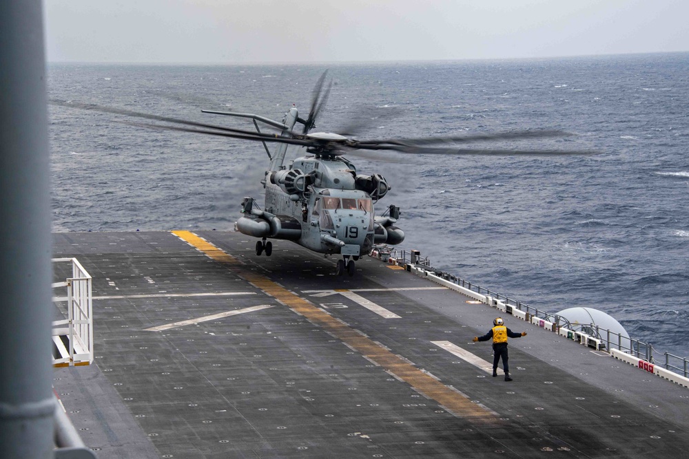 USS America (LHA 6) Conducts Flight Operations