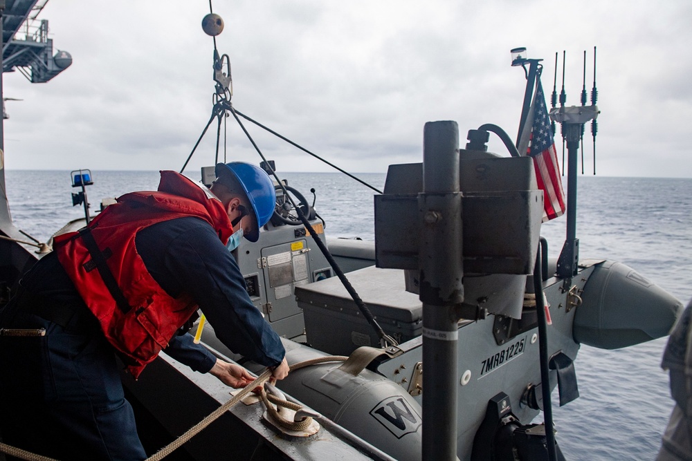 USS America (LHA 6) Conducts Small Boat Operations