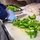 USS Charleston Culinary Specialist Prepares Bell Peppers