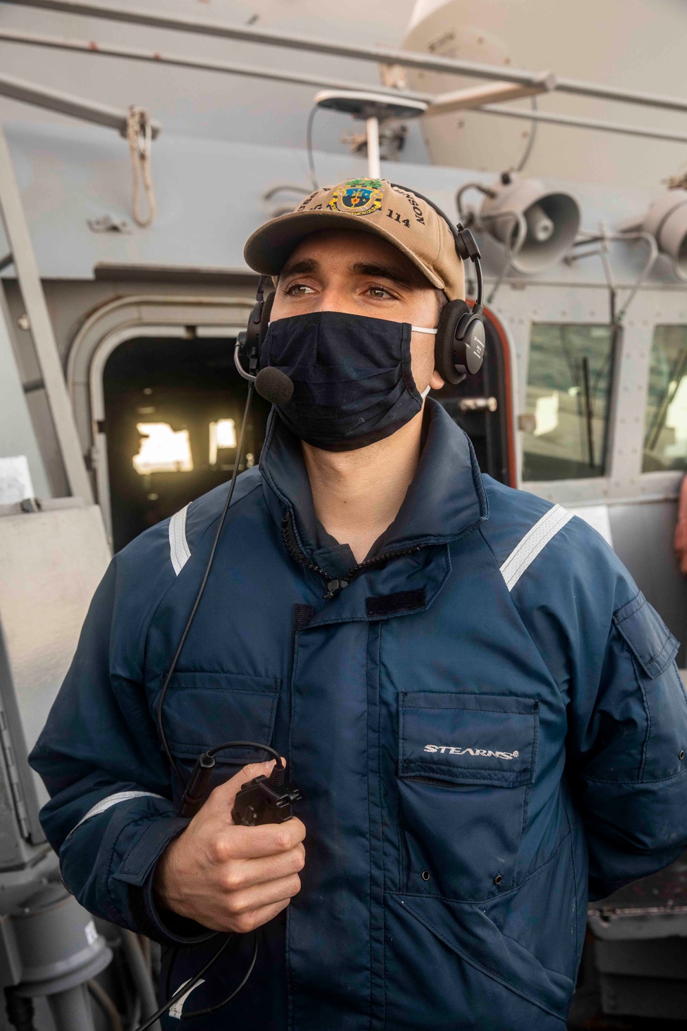 Sailors Aboard USS Ralph Johnson (DDG 114) Stand Watch