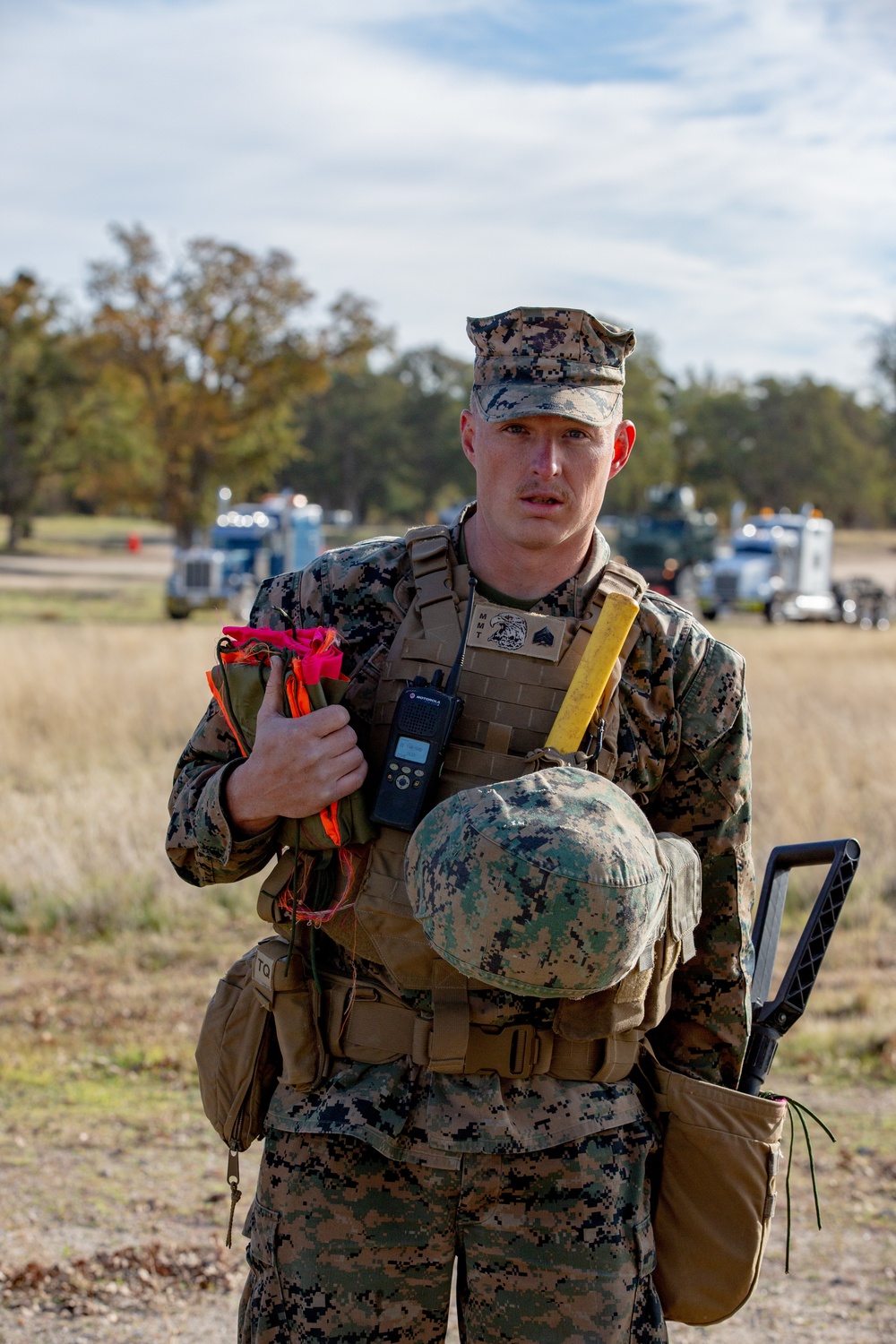 U.S. Marines and Sailors with Marine Wing Support Squadron 373 set up for a FARP during Steel Knight 22