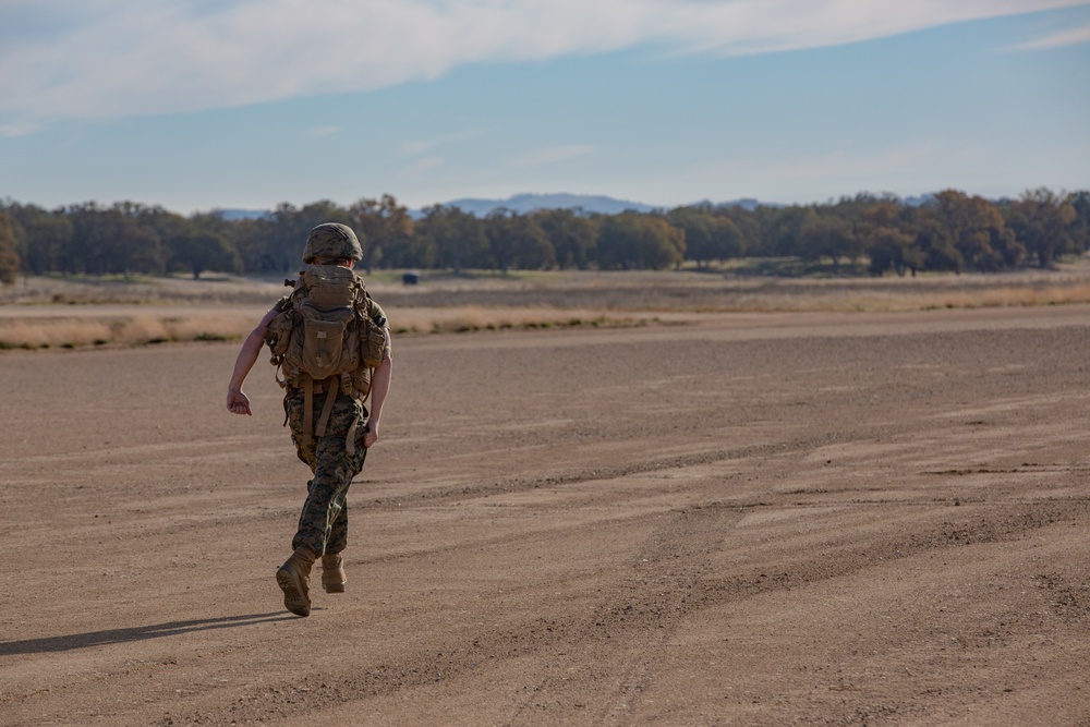 U.S. Marines and Sailors with Marine Wing Support Squadron 373 set up for a FARP during Steel Knight 22