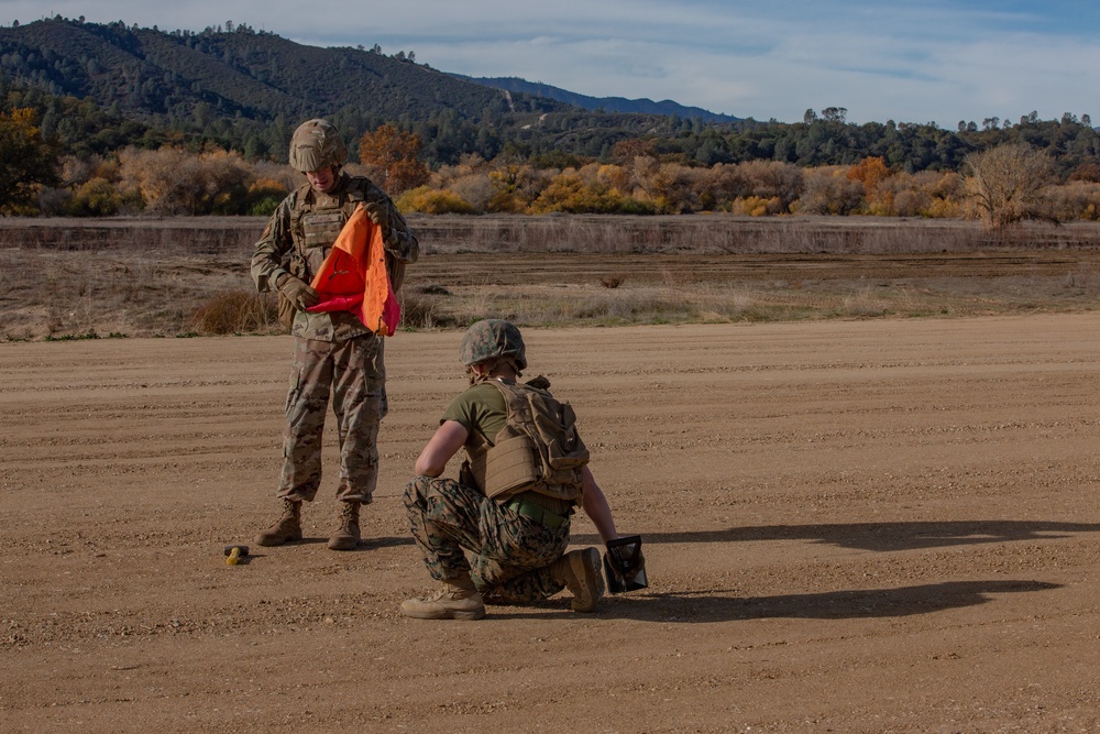 U.S. Marines and Sailors with Marine Wing Support Squadron 373 set up for a FARP during Steel Knight 22