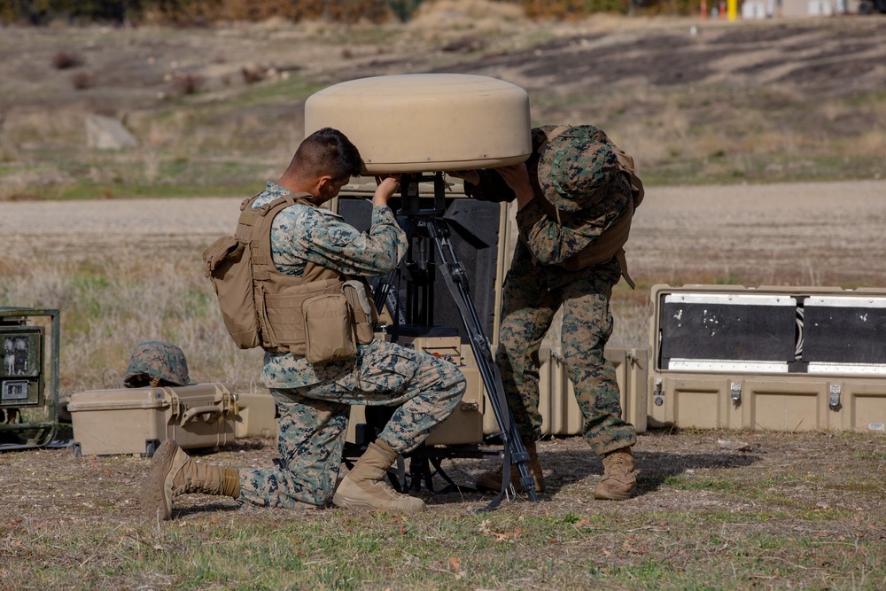 U.S. Marines and Sailors with Marine Wing Support Squadron 373 set up for a FARP during Steel Knight 22