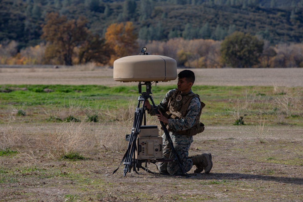 U.S. Marines and Sailors with Marine Wing Support Squadron 373 set up for a FARP during Steel Knight 22