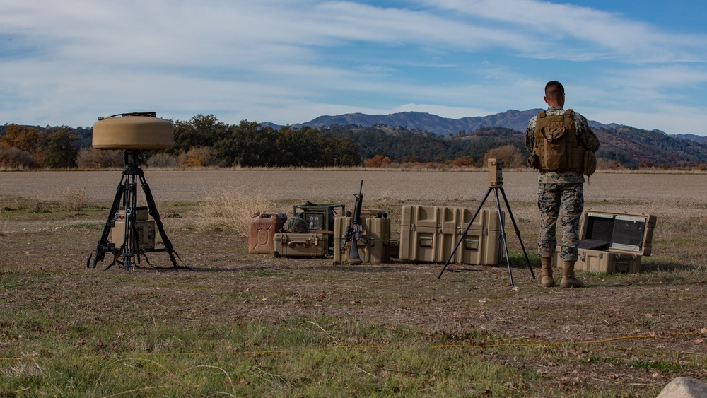 U.S. Marines and Sailors with Marine Wing Support Squadron 373 set up for a FARP during Steel Knight 22