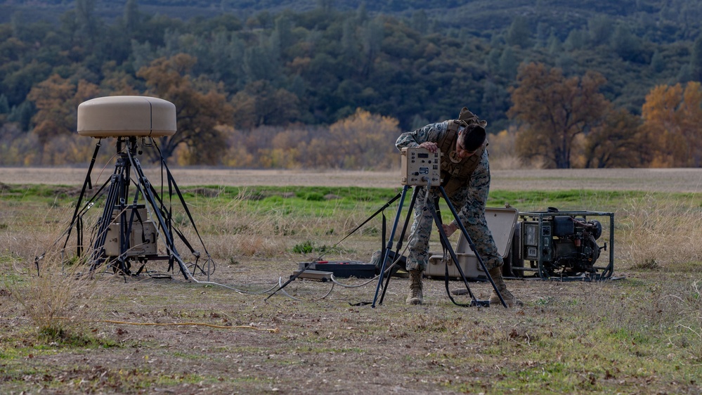 U.S. Marines and Sailors with Marine Wing Support Squadron 373 set up for a FARP during Steel Knight 22