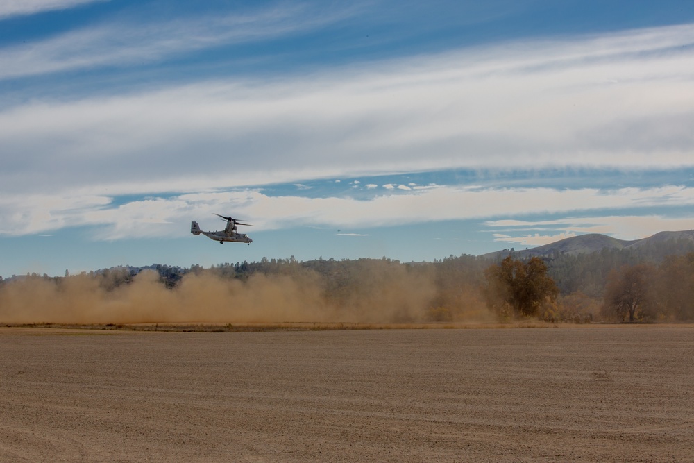 U.S. Marines and Sailors with Marine Wing Support Squadron 373 set up for a FARP during Steel Knight 22