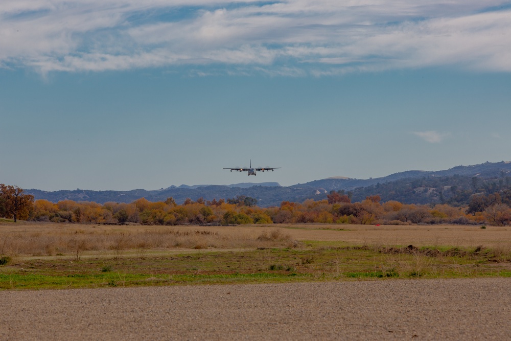 U.S. Marines and Sailors with Marine Wing Support Squadron 373 set up for a FARP during Steel Knight 22