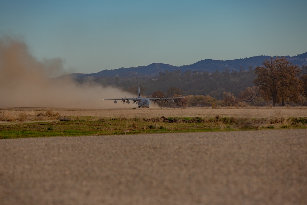 U.S. Marines and Sailors with Marine Wing Support Squadron 373 set up for a FARP during Steel Knight 22