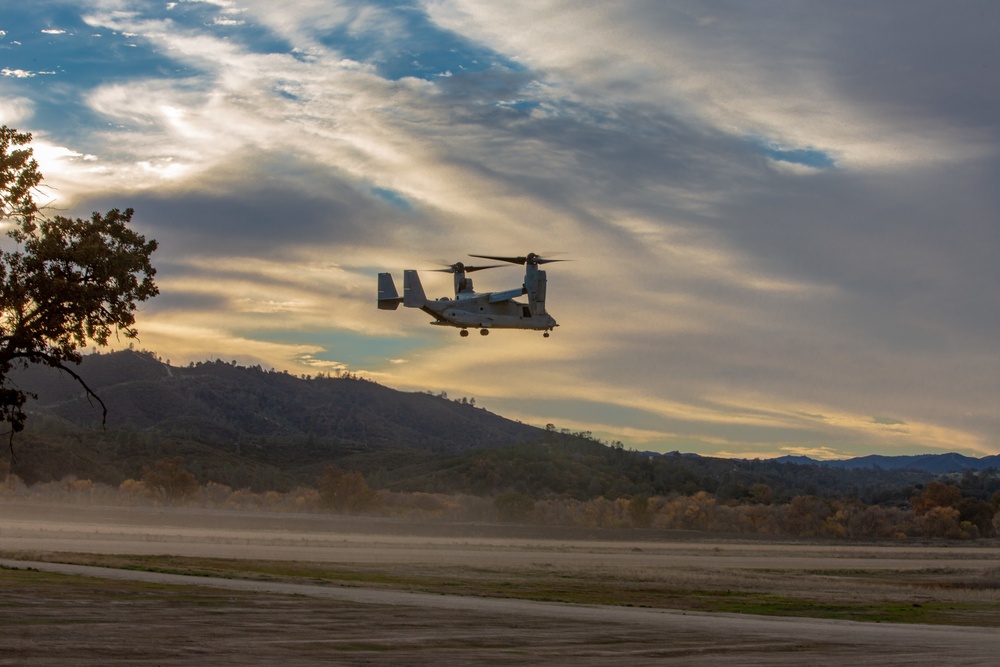 U.S. Marines and Sailors with Marine Wing Support Squadron 373 set up for a FARP during Steel Knight 22