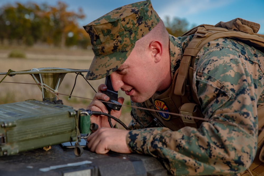 U.S. Marines and Sailors with Marine Wing Support Squadron 373 set up for a FARP during Steel Knight 22