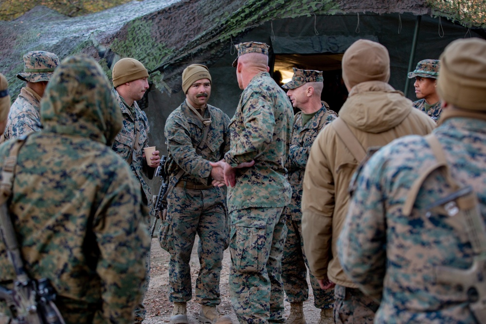 U.S. Marines and Sailors with 1st Marine Division conduct Combat Operations Center operations during Steel Knight 22