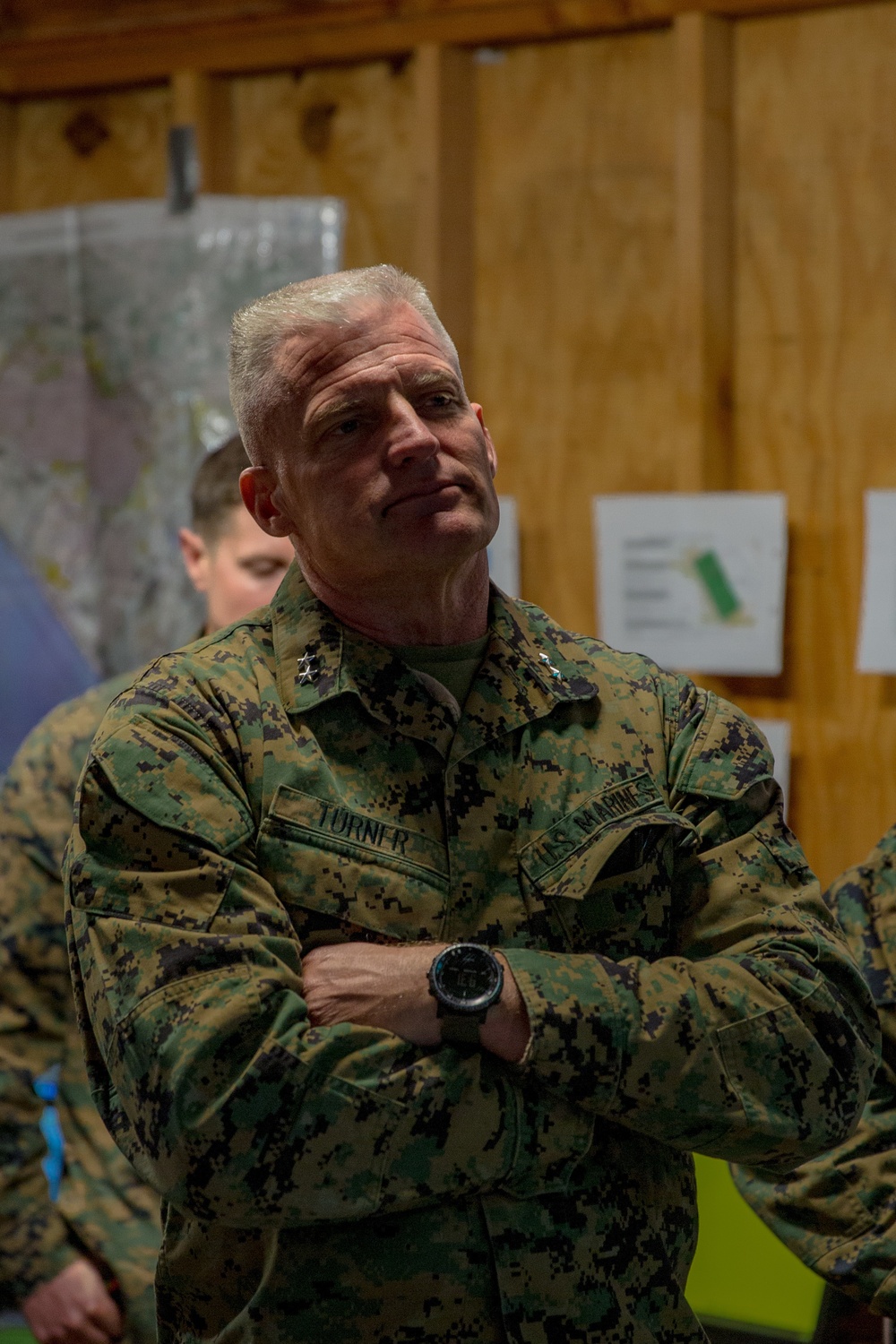 U.S. Marines and Sailors with 1st Marine Division conduct Combat Operations Center operations during Steel Knight 22