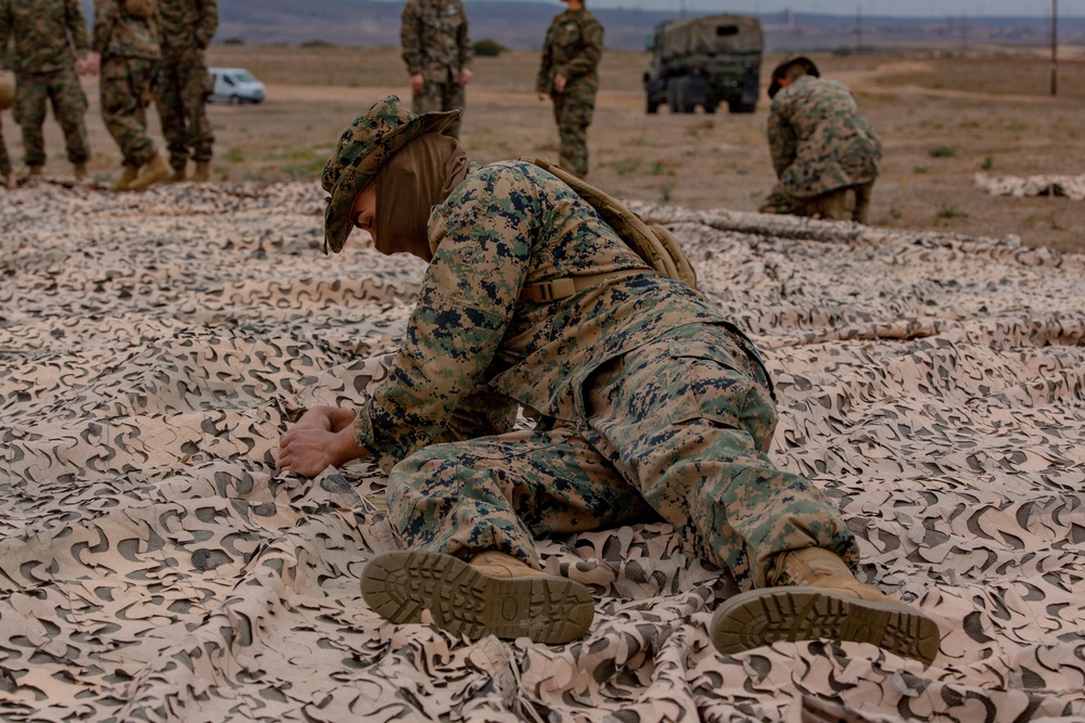 U.S. Marines and Sailors with Combat Logistics Battalion 5 conduct Mobile Combat Operations Center operations during Steel Knight 22