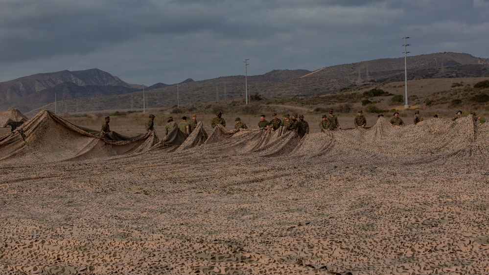 U.S. Marines and Sailors with Combat Logistics Battalion 5 conduct Mobile Combat Operations Center operations during Steel Knight 22