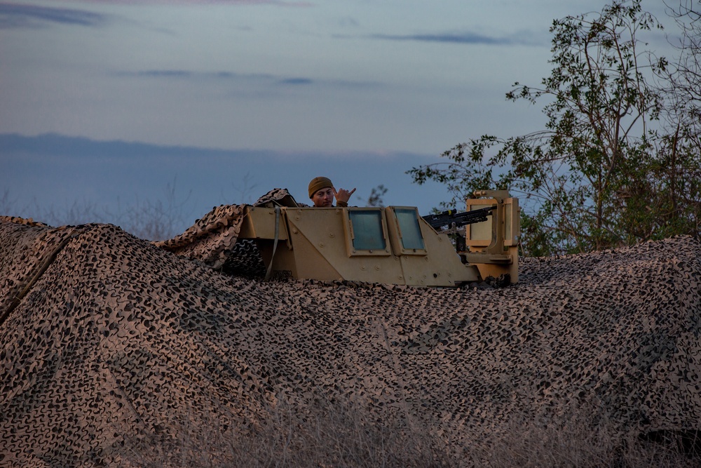 U.S. Marines and Sailors with Combat Logistics Battalion 5 conduct Mobile Combat Operations Center operations during Steel Knight 22