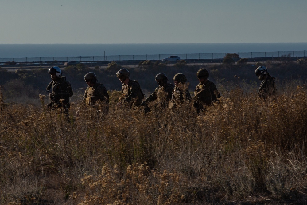 U.S. Marines and Sailors with Combat Logistics Battalion 5 conduct Mobile Combat Operations Center operations during Steel Knight 22