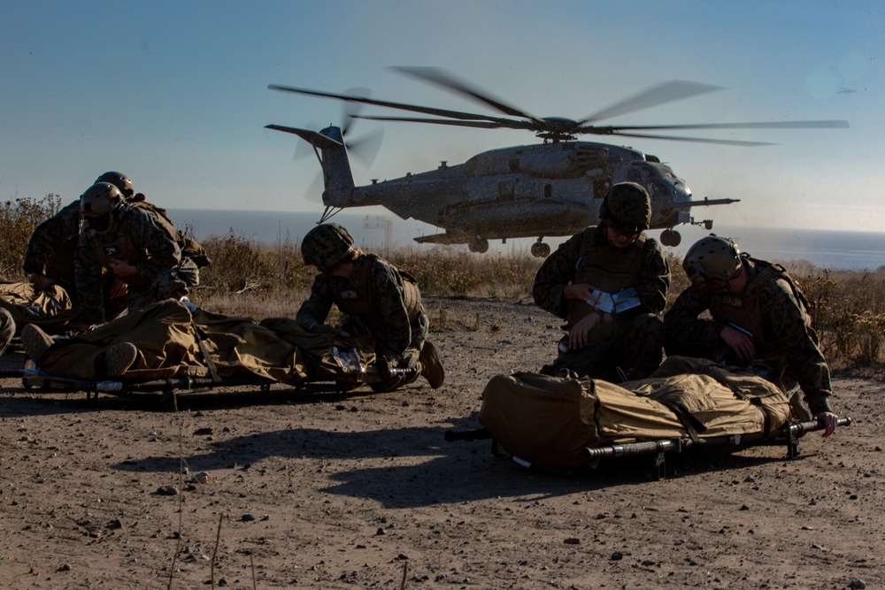 U.S. Marines and Sailors with Combat Logistics Battalion 5 conduct Mobile Combat Operations Center operations during Steel Knight 22