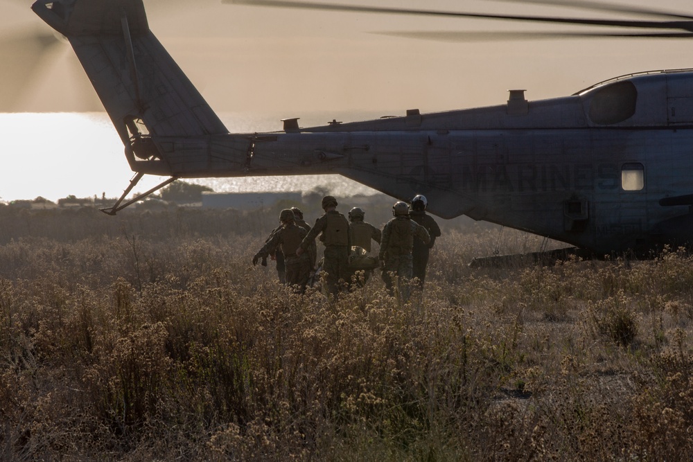 U.S. Marines and Sailors with Combat Logistics Battalion 5 conduct Mobile Combat Operations Center operations during Steel Knight 22